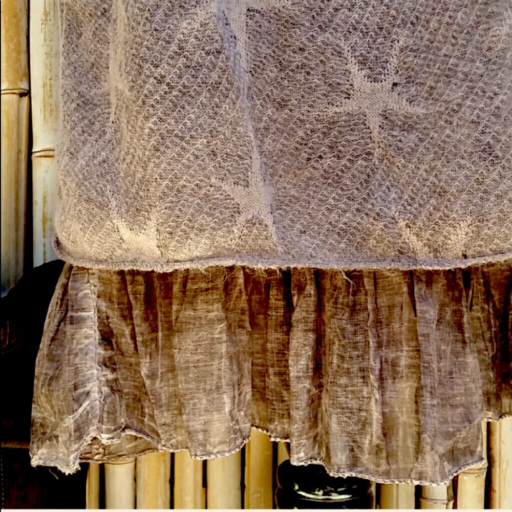 🌸SALE ENDS SUN🌸 NEW Cocoa Mohair Star Dress with Ruffle Hem Slip - Picture 6 of 10